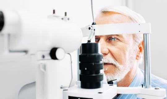 patient at a vision practice