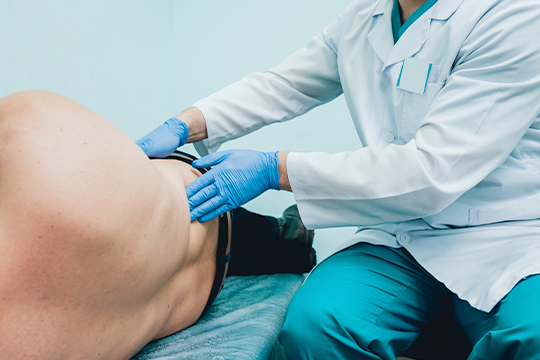 Doctor with urology patient